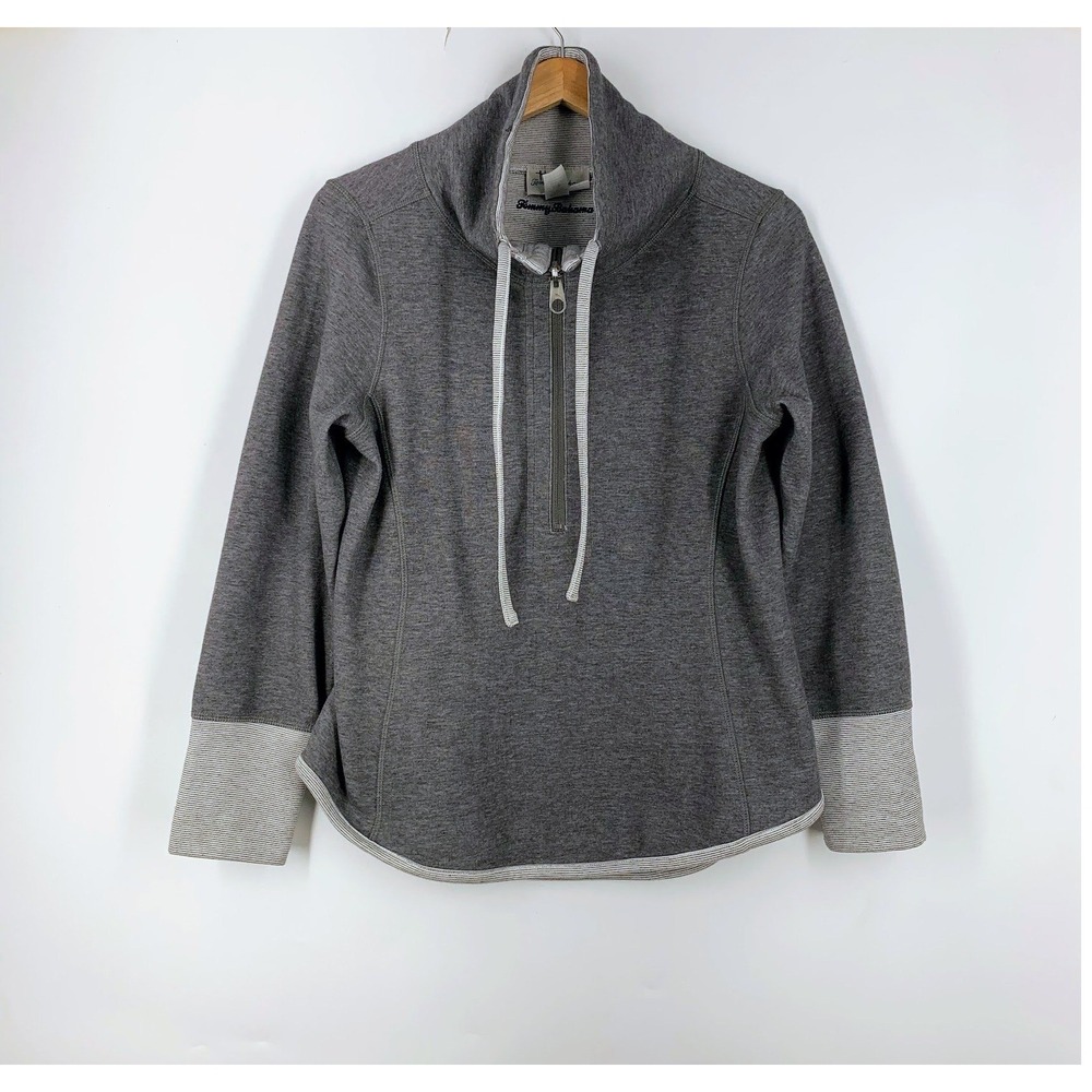 Tommy Bahama Womens Reversible Heather Quarter Zip Pullover Sweatshirt Size S